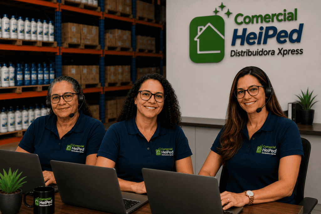 Equipe Comercial Heiped time de atendimento da Distribuidora em Recife